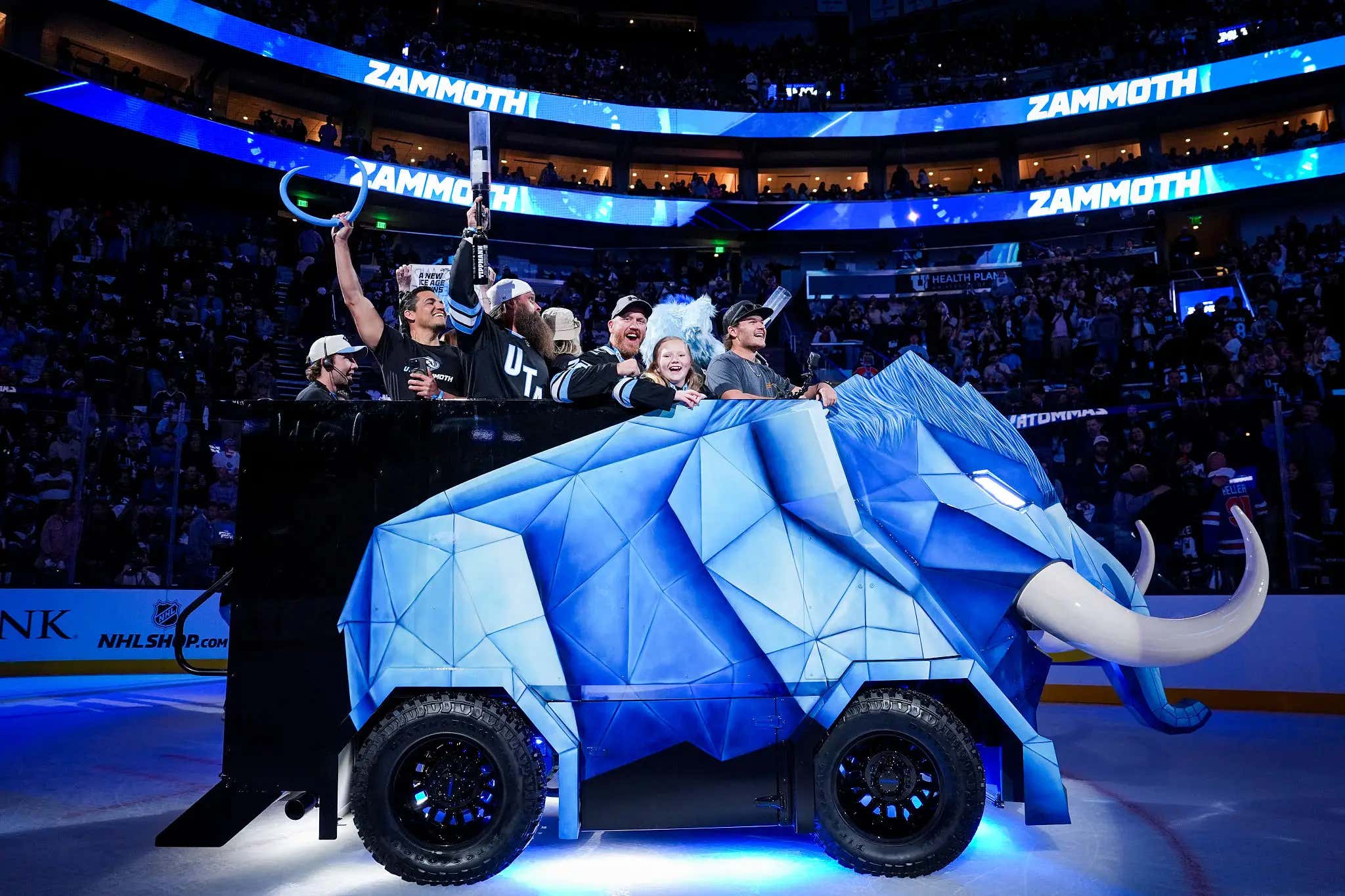 The Utah Mammoth Unveiled The Most Bad Ass Zamboni To Ever Resurface A Sheet Of Ice--The Zammoth