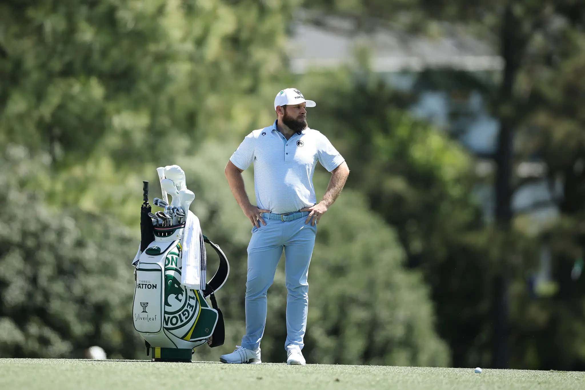 Tyrrell Hatton Didn't Make It Through The Front Nine Before He Got Pissed Off At Augusta And Gave The Flagstick A Polite Fuck You