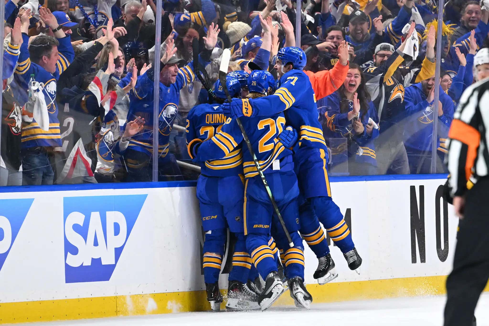 The City of Buffalo Is On Fire Right Now After The Sabres Won Their First Playoff Game In 15 Years