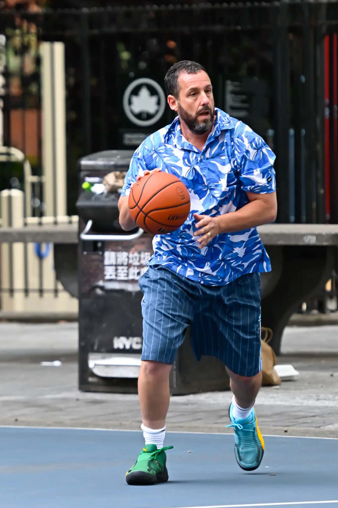 After Officiating The MASSIVE Taylor Swift & Travis Kelce Wedding, Adam Sandler Went Straight To Nantucket And Played Pickup Hoops With Some Locals