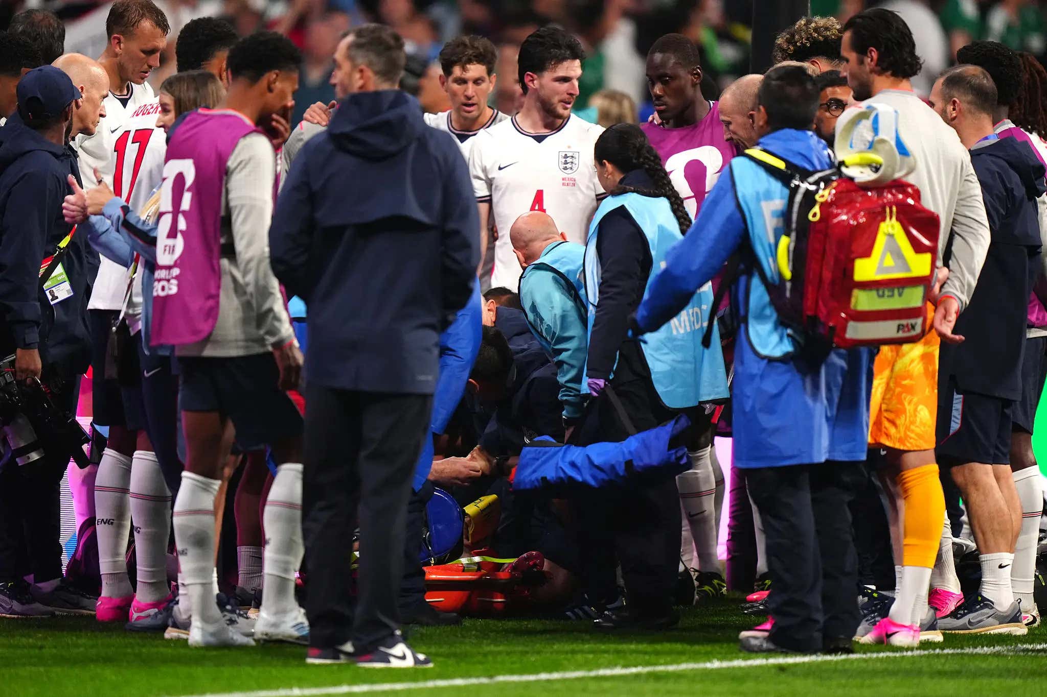 0 MINUTES, 1 YELLOW CARD, 1 BROKEN ARM – England's Jordan Henderson Taken Off OnvStretcher After An All-Time Sad Performance Capped Off With Post Game Celebration Injury