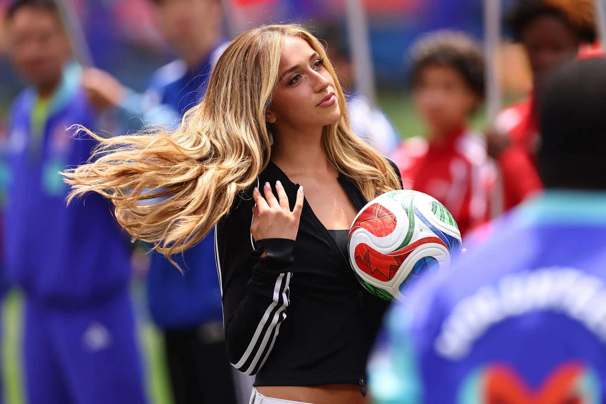 Woman Of The Match: Tate McRae Is Going Viral After Bringing Out The Game Ball For Spain Vs Belgium