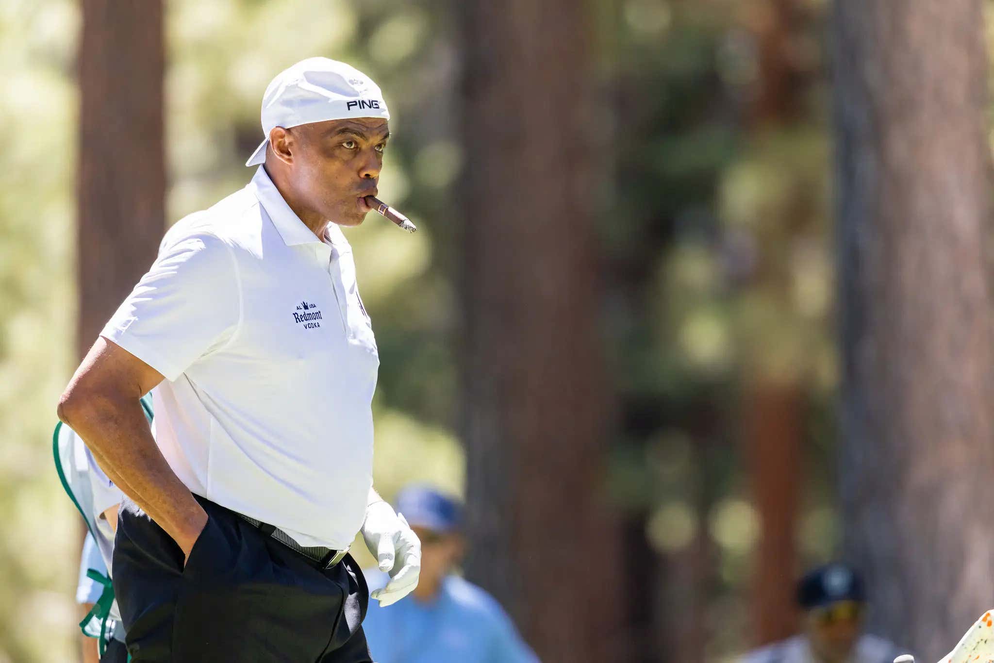 Still Got It: Charles Barkley Duffs A Chip, Responds By Simply Launching The Ball Into Orbit Out Of Disgust
