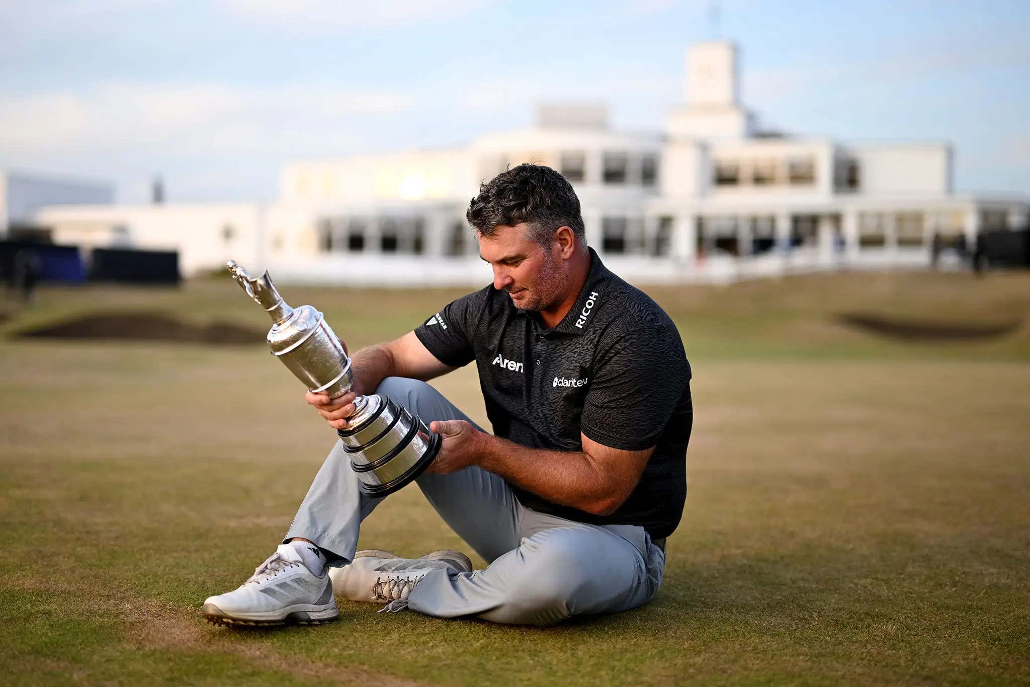 All Business: Ryan Fox Had To Take Out All The Red Wine He Poured In The Claret Jug So He Could Take Pictures And Do Interviews With It