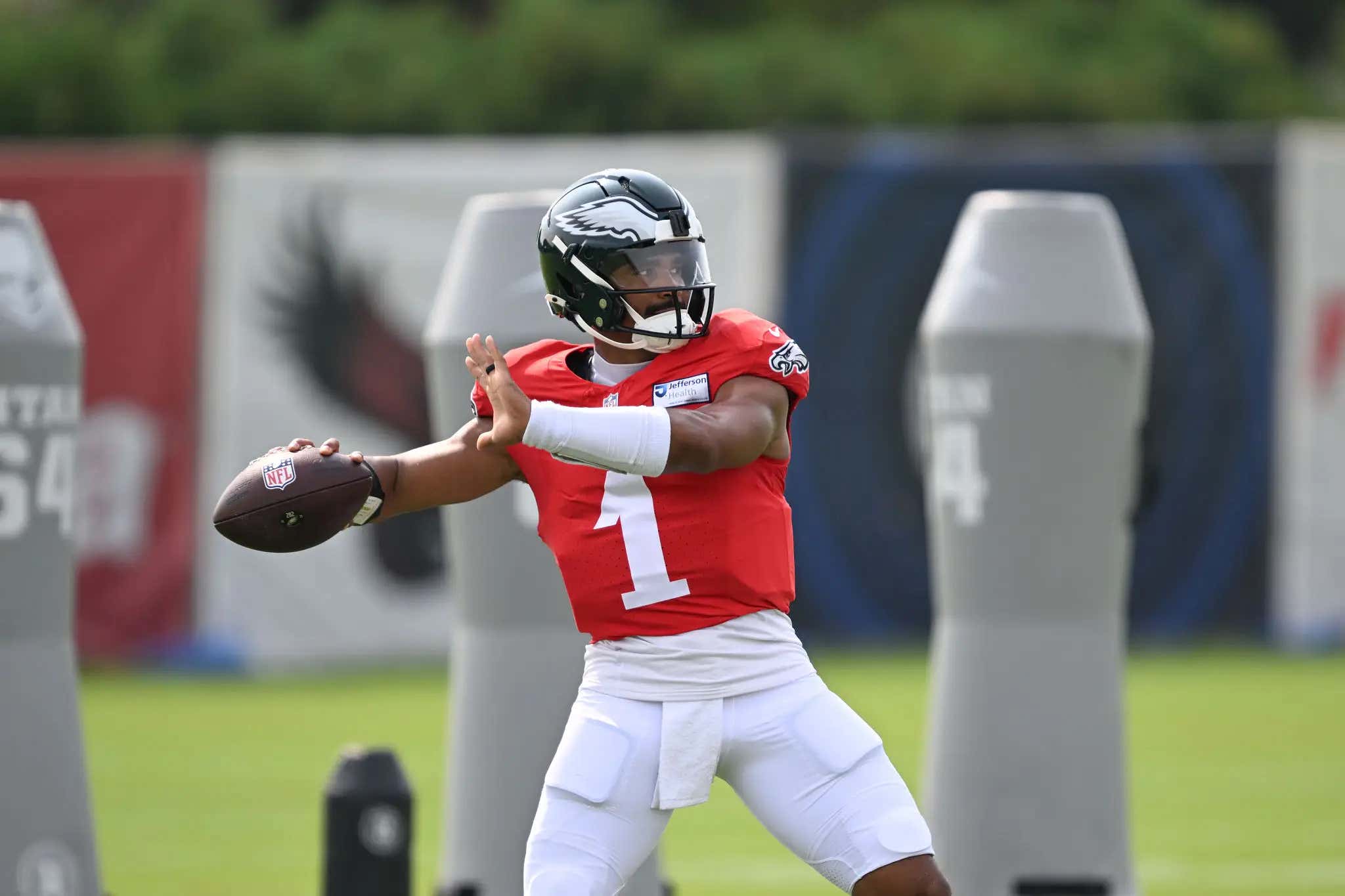 In A BIZARRE Move, The Eagles Decided To Post A "Highlight" Of Jalen Hurts Throwing An Interception During Training Camp...On EVERY Social Platform