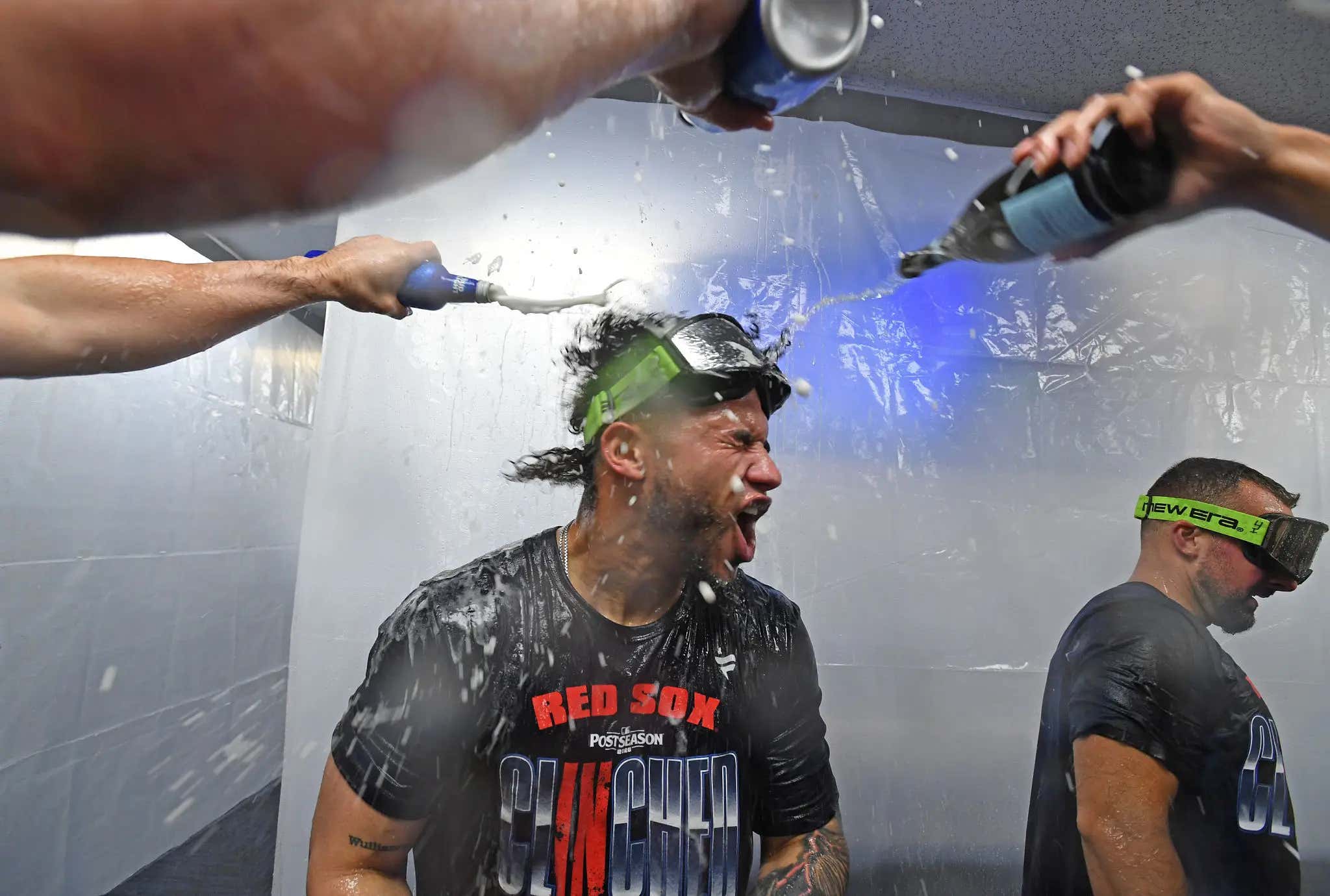 The Boston Red Sox Fired The Manager In April, Heard “Sell The Team,” Chants At Fenway, Were 29-43, And On Sunday They Sprayed Champagne All Over Each Other To Celebrate A Playoff Berth