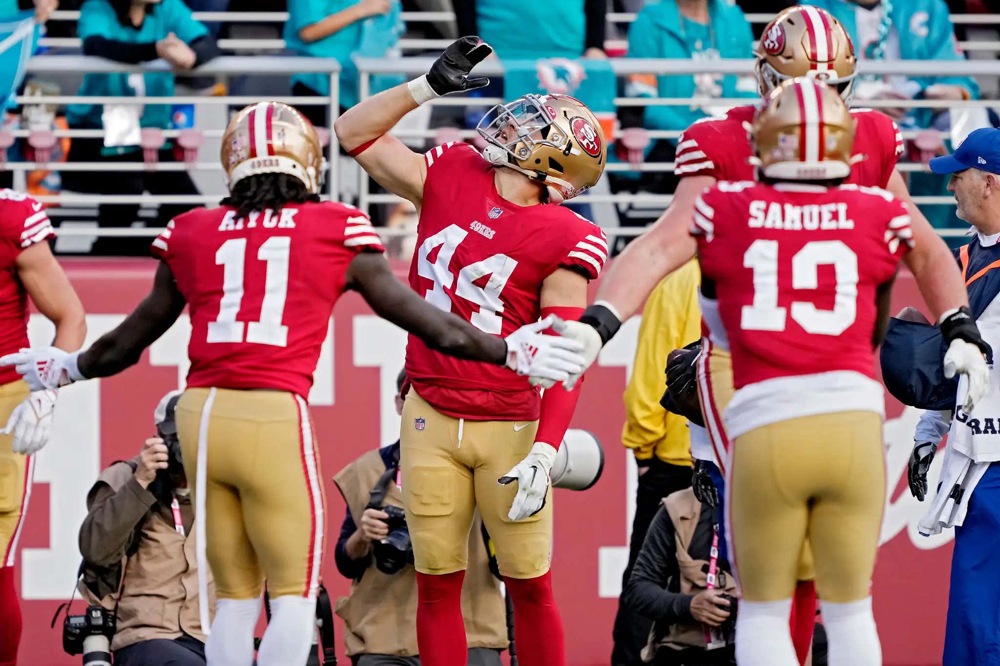 Kyle Juszczyk Got Fined Nearly $15,000 For 'Engaging In An Offensive Demonstration' - Which, Of Course, Was Pretending To Chug A Beer