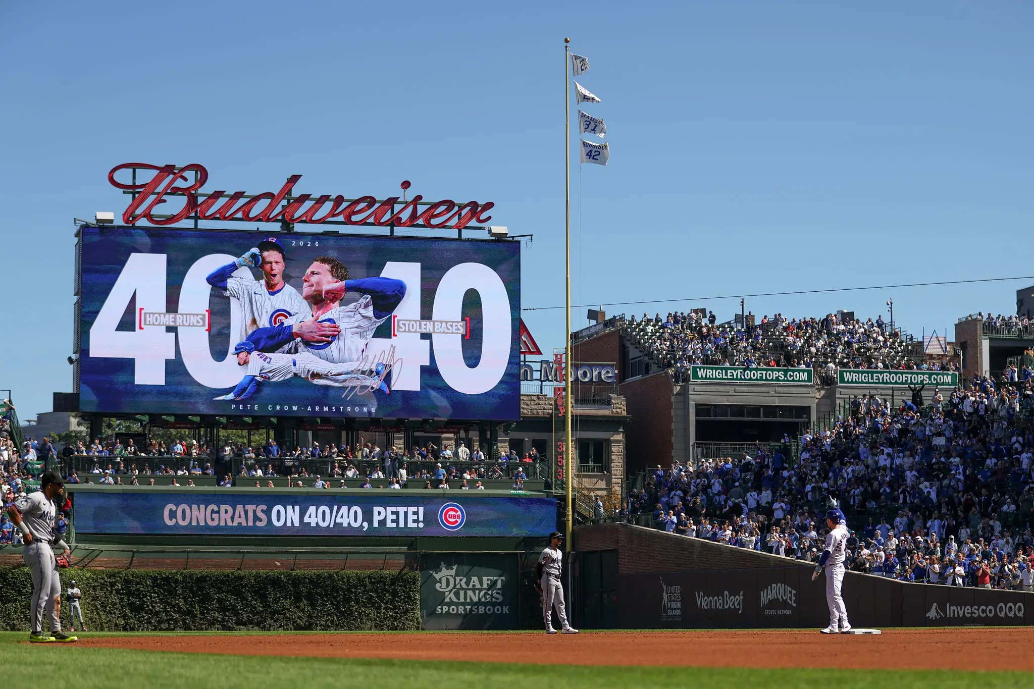 PETE CROW-ARMSTRONG HAS JOINED THE 40/40 CLUB