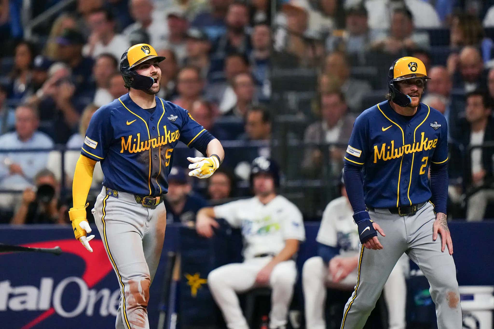 The Brewers Offense Just Exploded For An 8 Run Inning All With 2 Outs And Now Have One Hand Firmly On The World Series Trophy