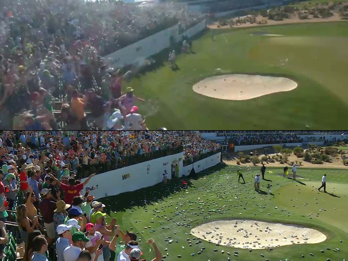 SAM RYDER ACES THE STADIUM HOLE AT THE WASTE MANAGEMENT AND THE CROWD GOES BANANAS!!!!!!!!!!!