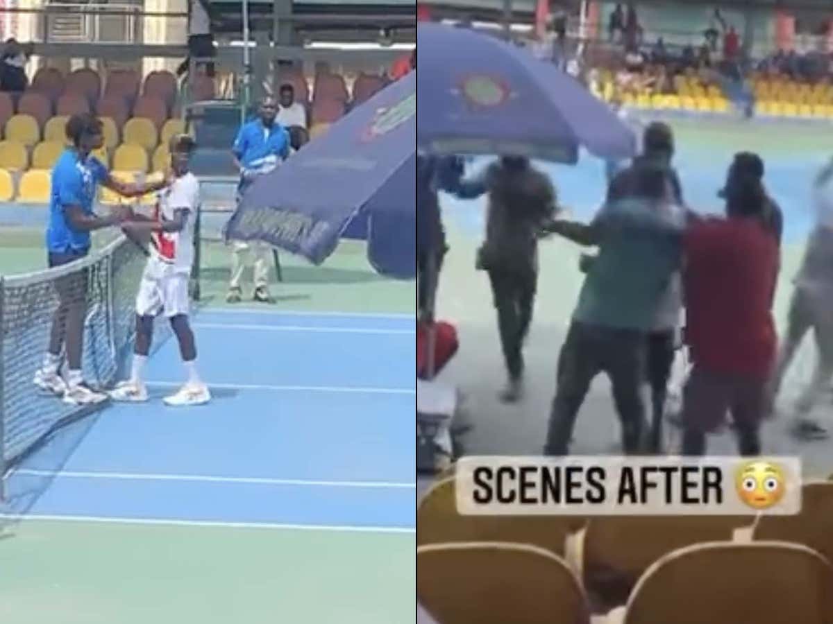 The Will Smith Effect: 15 Year Old Tennis Player Slaps His Opponent In The Face At The Net After Losing Match - Leads to a Mini-Brawl