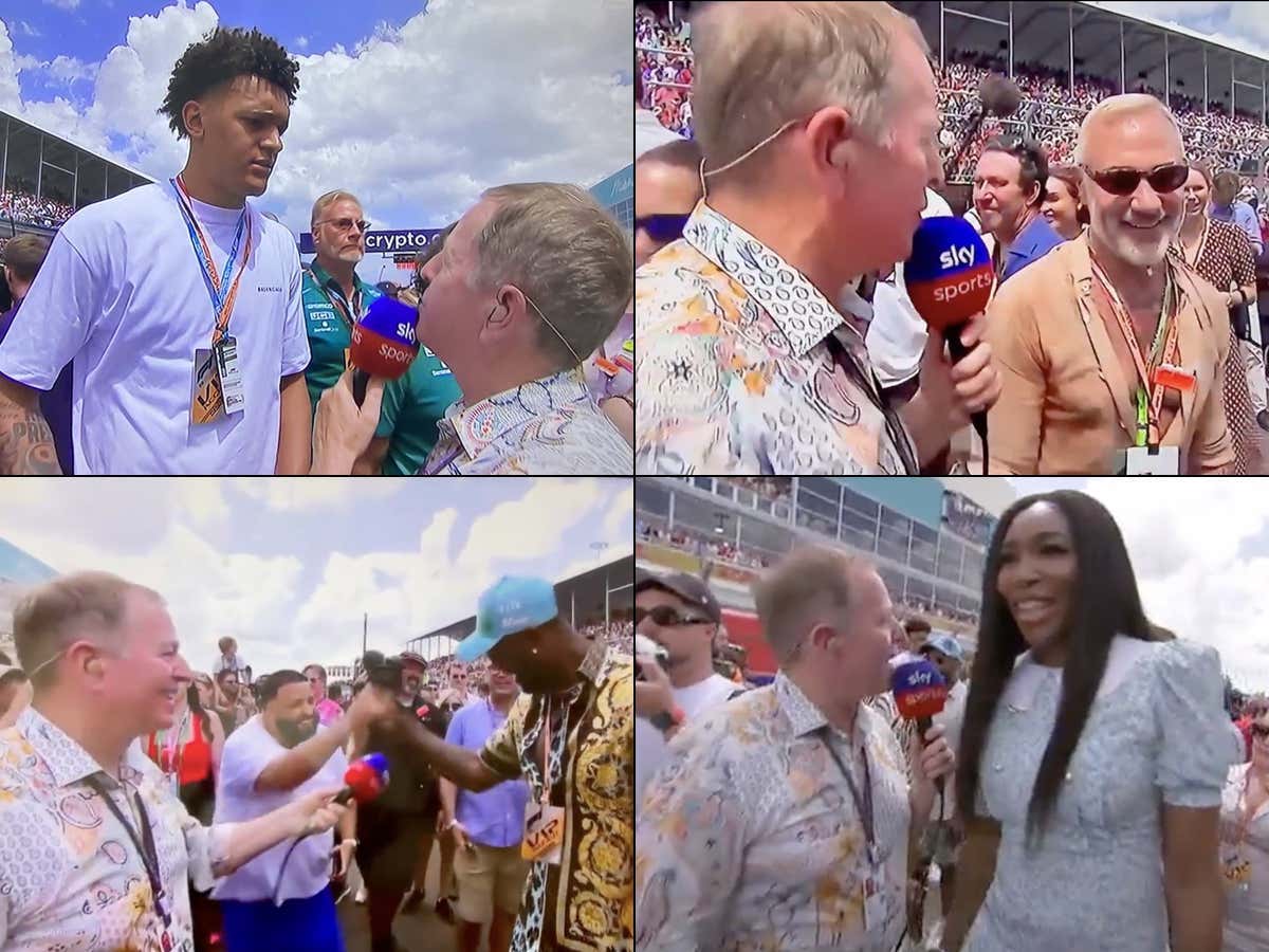 Sky Sports Reporter Martin Brundle Stole The Show At The Miami F1 Race Not Knowing a Single Celebrity He Was Interviewing