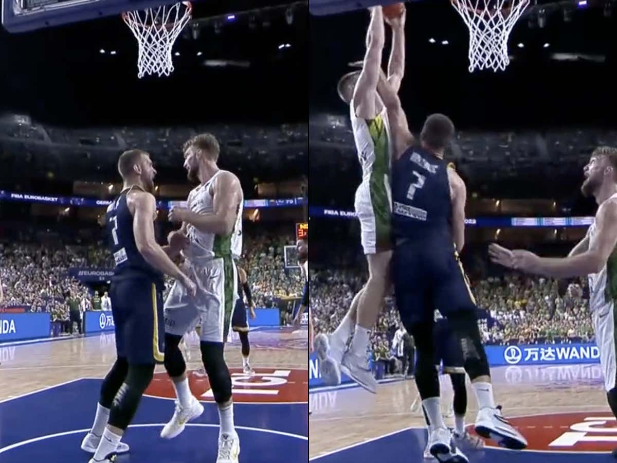 When Talking Shit Goes Wrong: A Bosnian Player Decided To Stop Playing So He Could Talk Shit To Domantas Sabonis Only To Then Immediately Get Put On A Poster