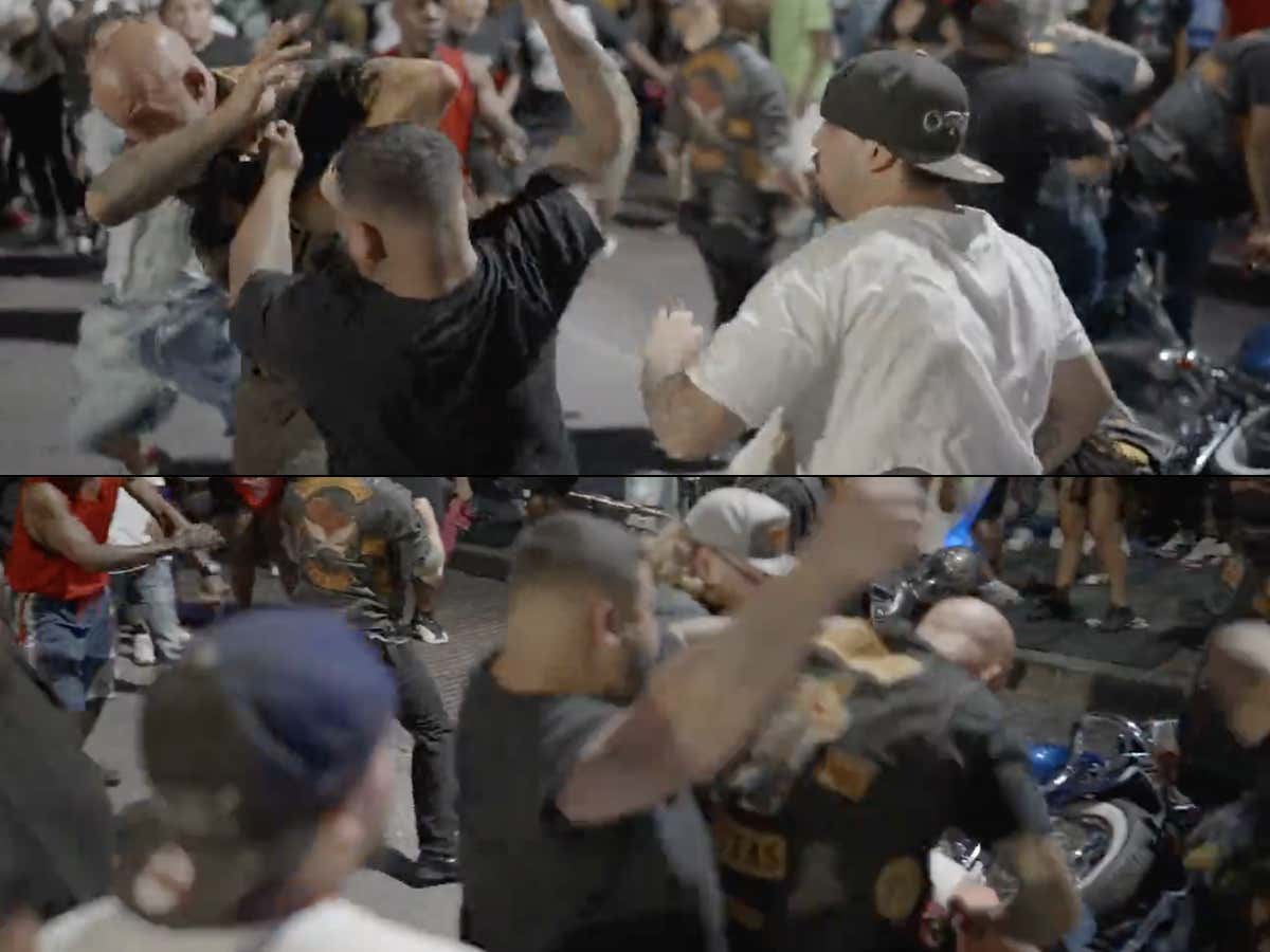 WATCH: Biker Brawl Breaks Out On Dirty 6th Street In Austin