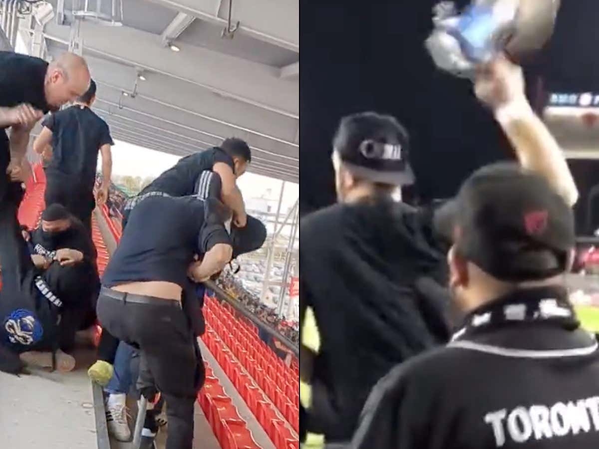 Toronto FC Fans Handled A Loss To Its Rival Calmly ... Just Kidding, They Launched A Megaphone At Their Own Player And Brawled In The Stands