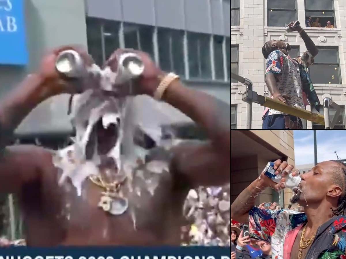 KCP Is A Lock To Be The Drunkest Man At The Nuggets Parade If He Keeps Doing Chugging Contests Vs Fans And Breaking Out The Stone Cold