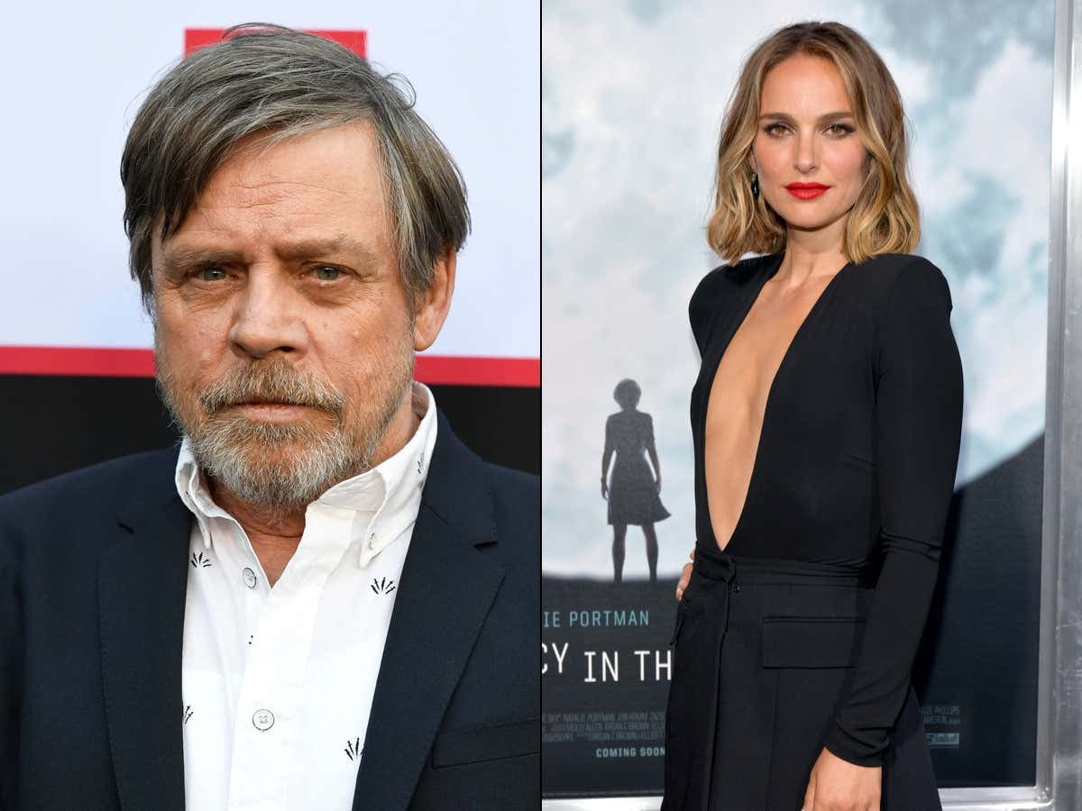 Mark Hamill And Natalie Portman (Luke Skywalker And His Mom Padme) Somehow Just Met For The First Time Last Night At The Golden Globes