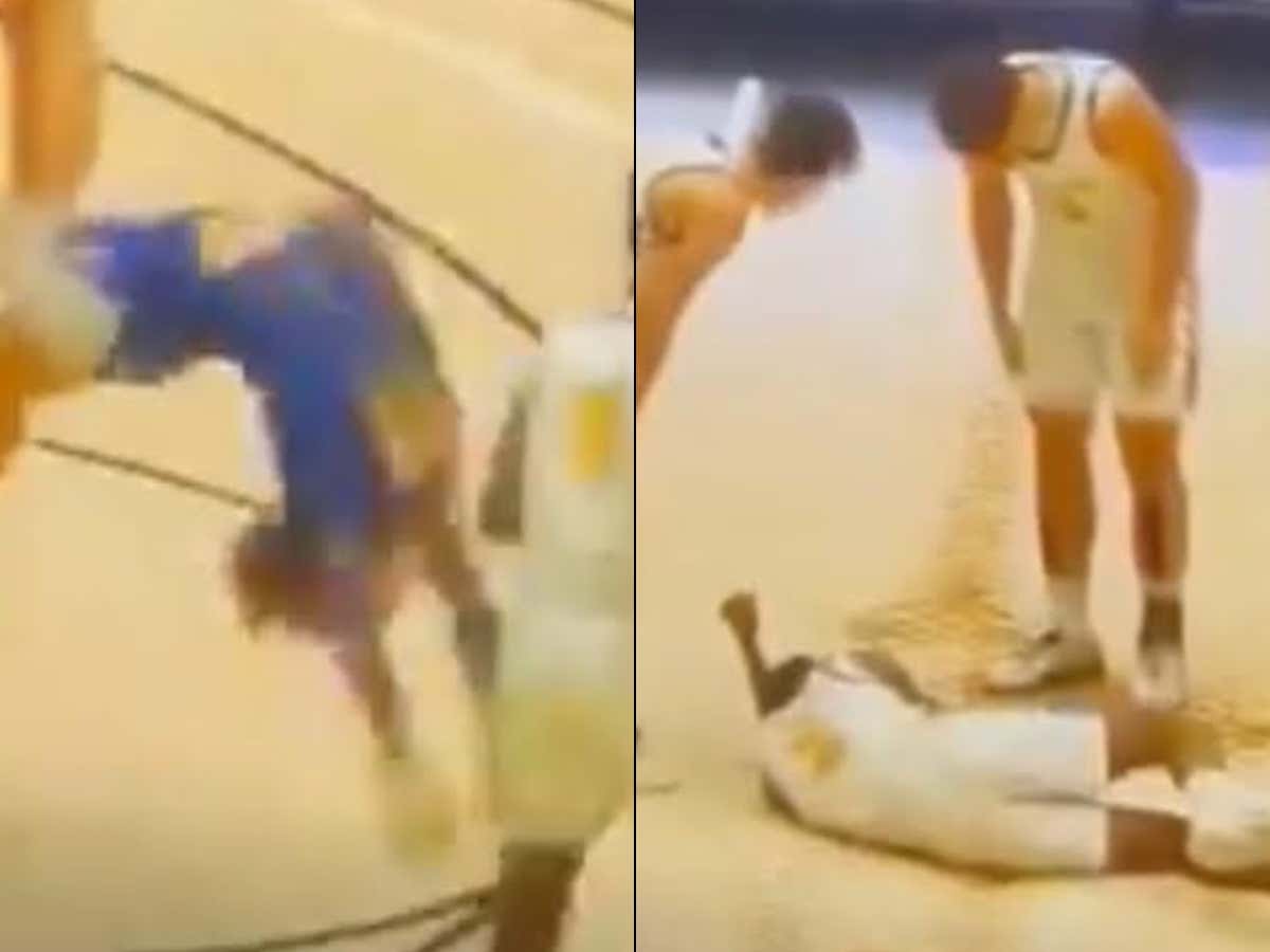 Cheerleader Kicks Player In The Face During Introductions Causing Him To Reportedly Miss The Playoffs