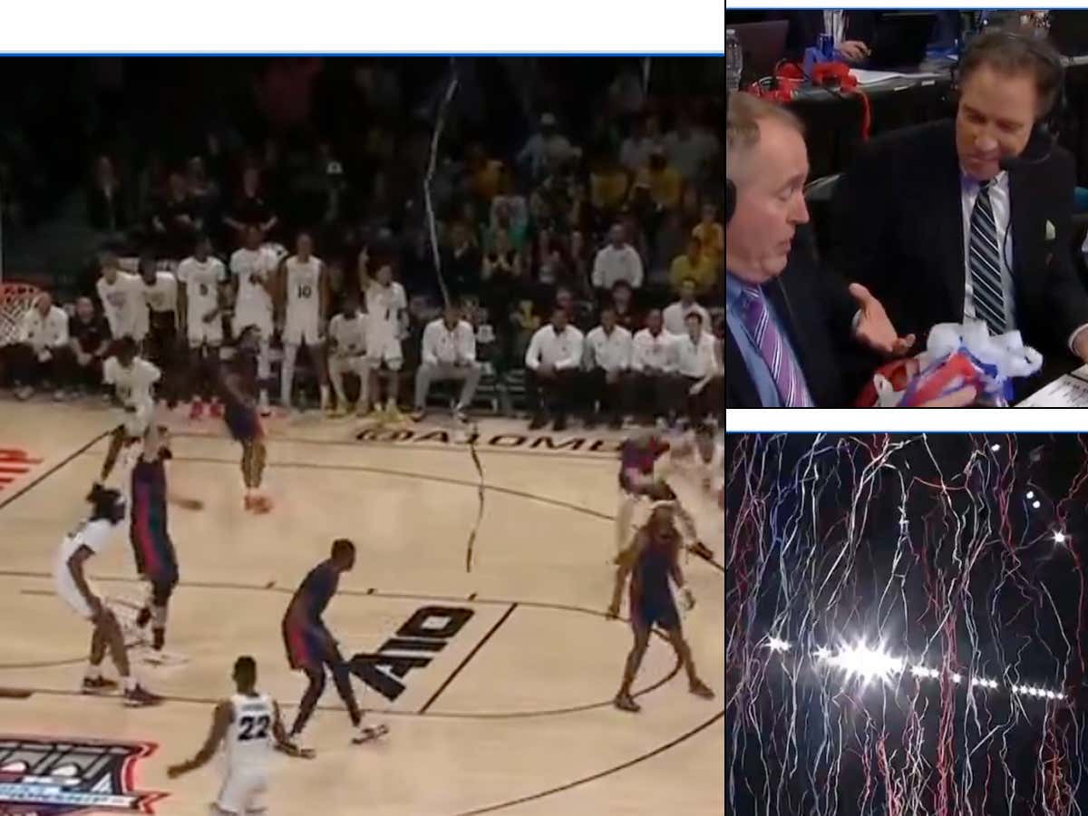 The Ultimate Bad Juju Alert - Someone Dropped Confetti For Duquesne With 18 Minutes Left In The A-10 Title Game (BONUS: Kevin Harlan With A Perfect Call)