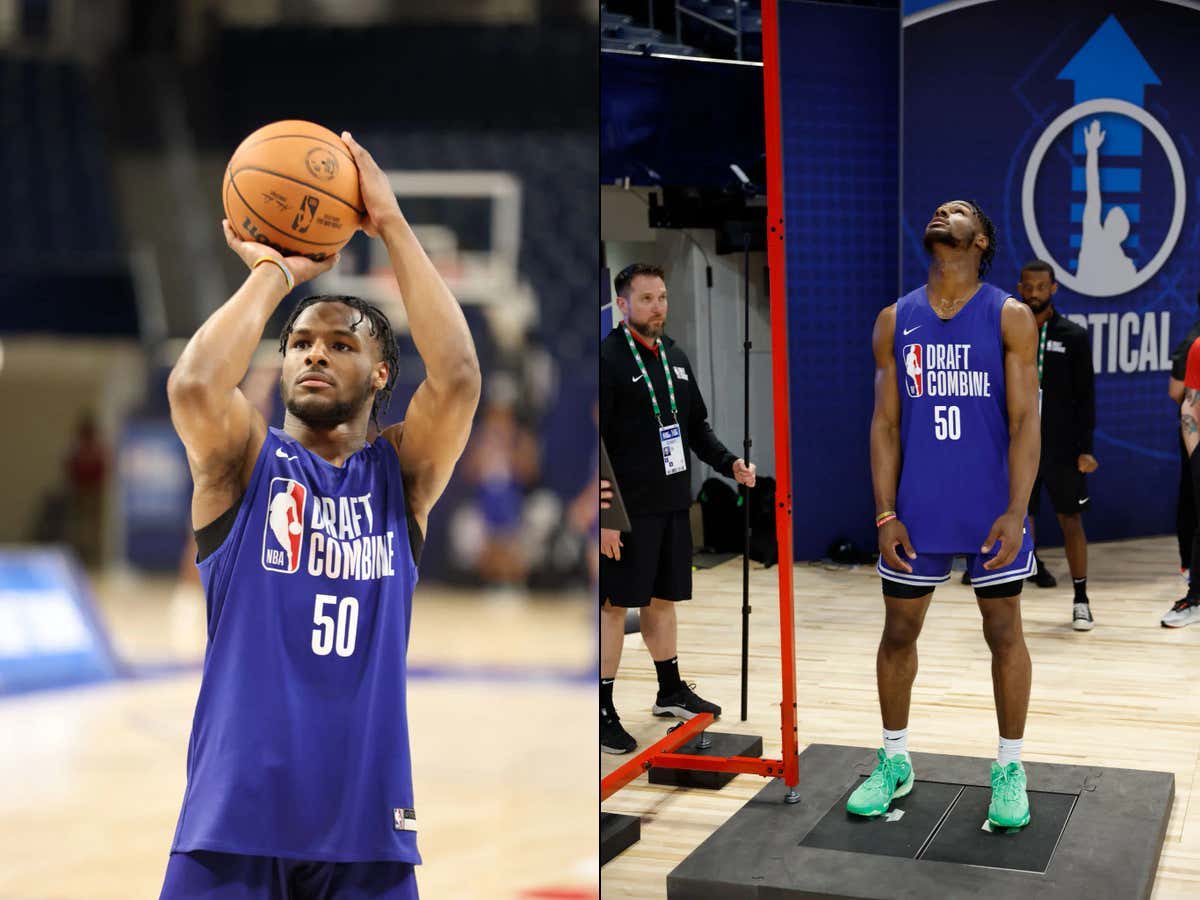 Bronny James Ran Drills at The NBA Combine Yesterday and Shockingly Enough.... He Kinda Crushed It
