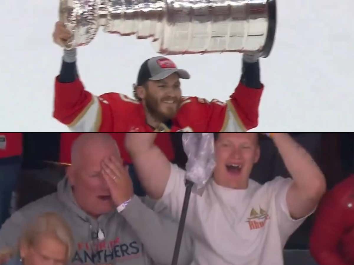 The Tkachuk Family Celebrating Their Asses Off Watching Matthew Win The Stanley Cup Is An All-Time Hockey Family Moment