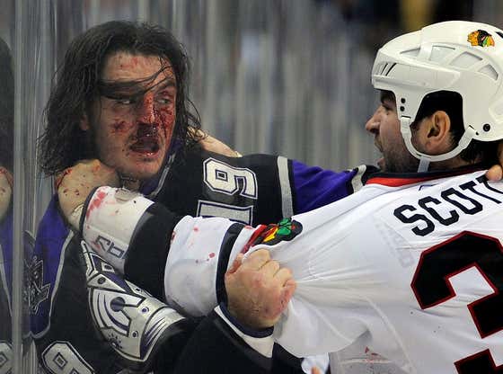 Wake Up With John Scott Breaking Kevin Westgarth's Face