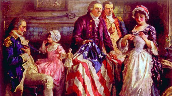The Legend of Betsy Ross Sewing The First American Flag Actually Sews Falsehoods Mainly Because That Story Is Bullshit