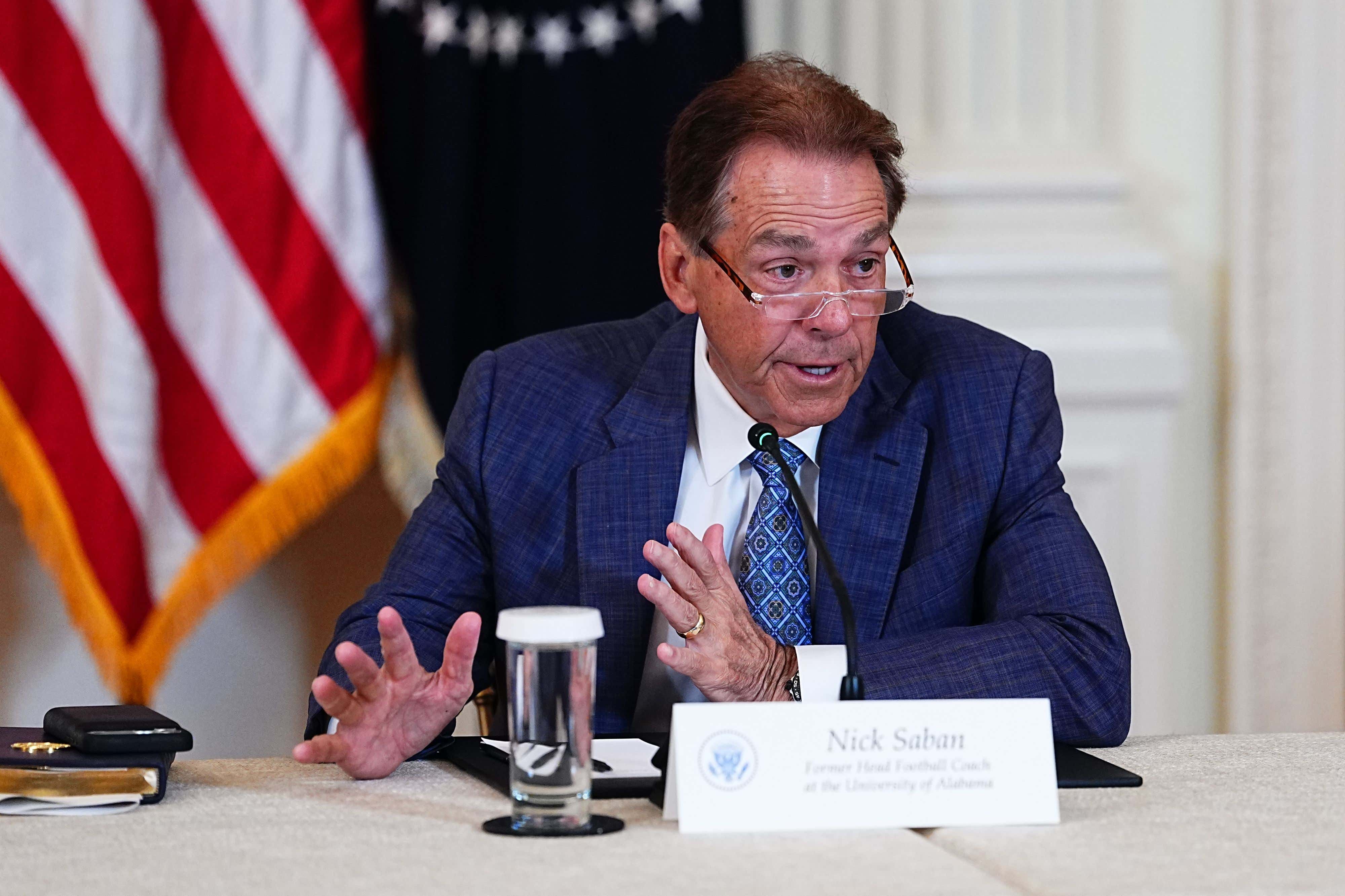 Actual Story: Nick Saban Went To The White House To Speak, And Told Everybody That Paying Players Is Ruining College Athletics