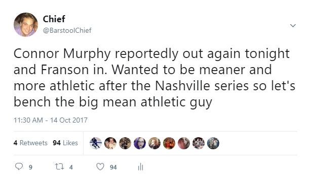 Connor Murphy tweet 1