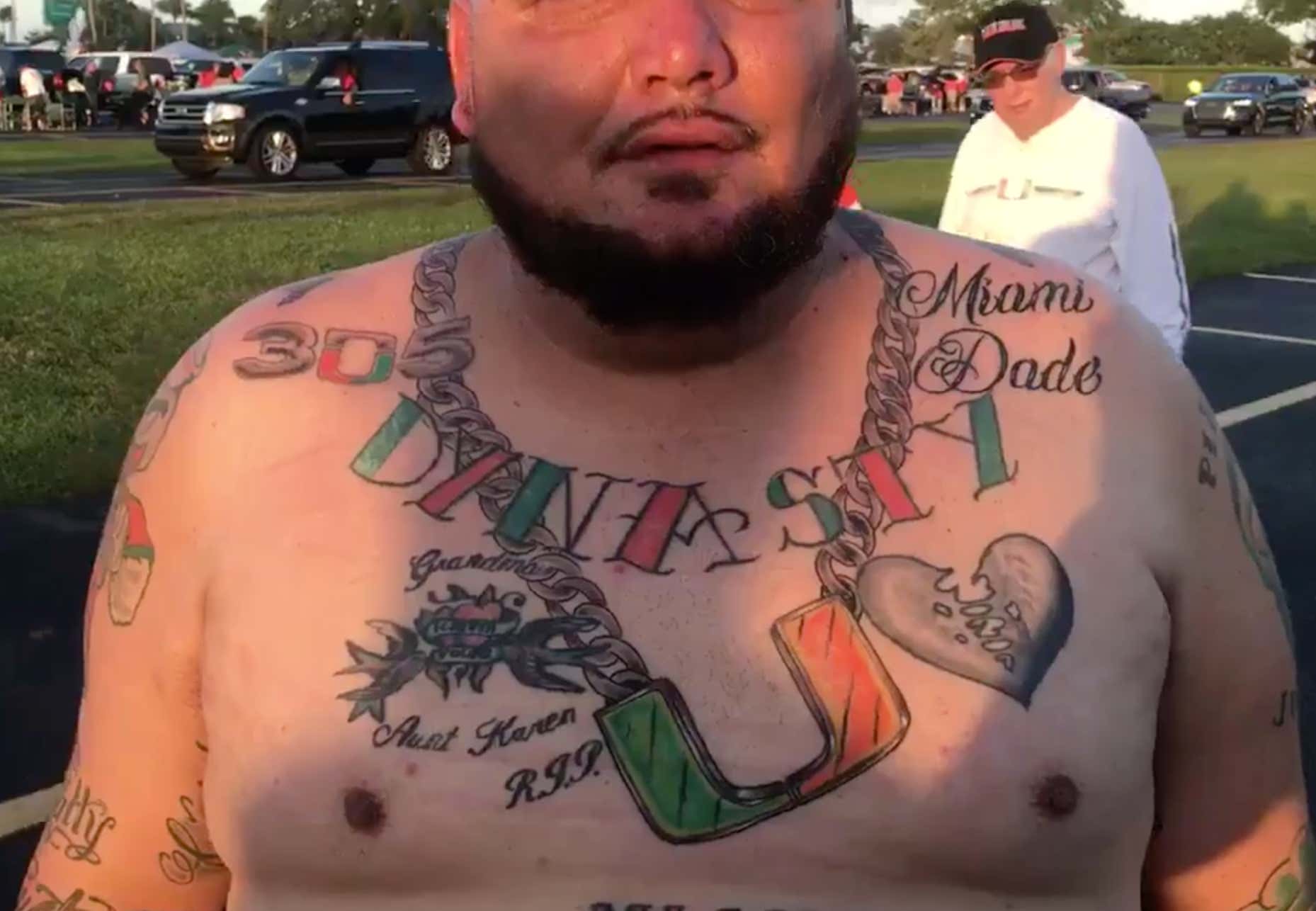 Miami sports fan shows off her Champ Stamp tattoo  SBNationcom