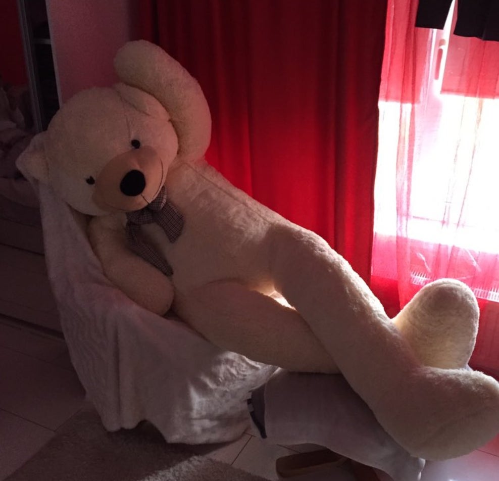 Giant teddy bear long legs deals