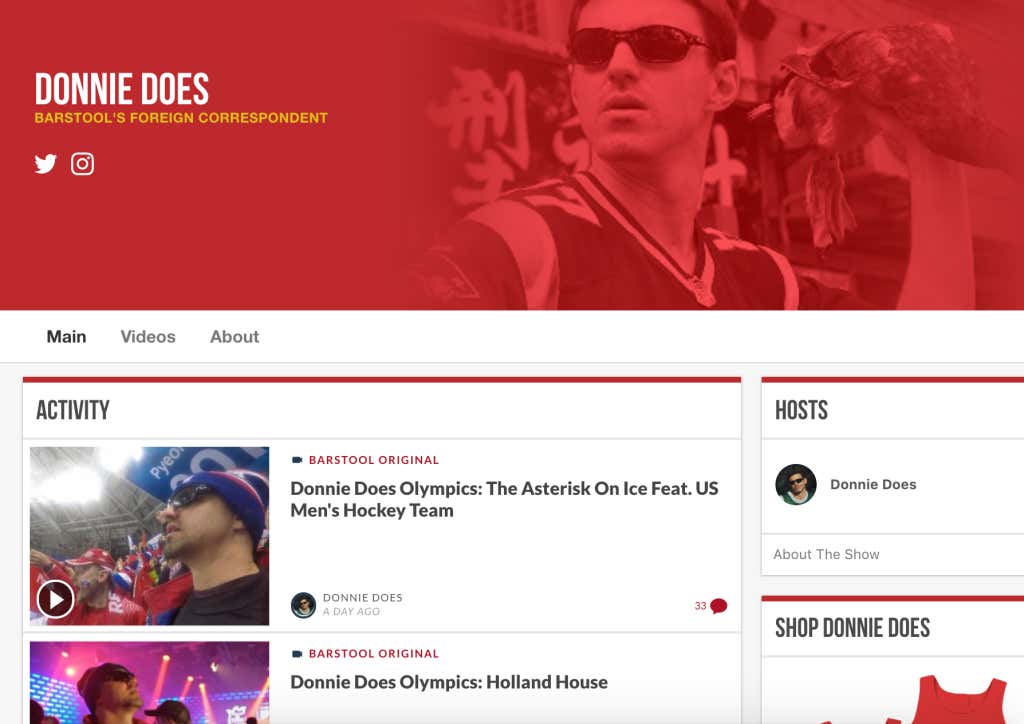 The "Shows" Page Is The Best Thing On Barstool That Not Enough People