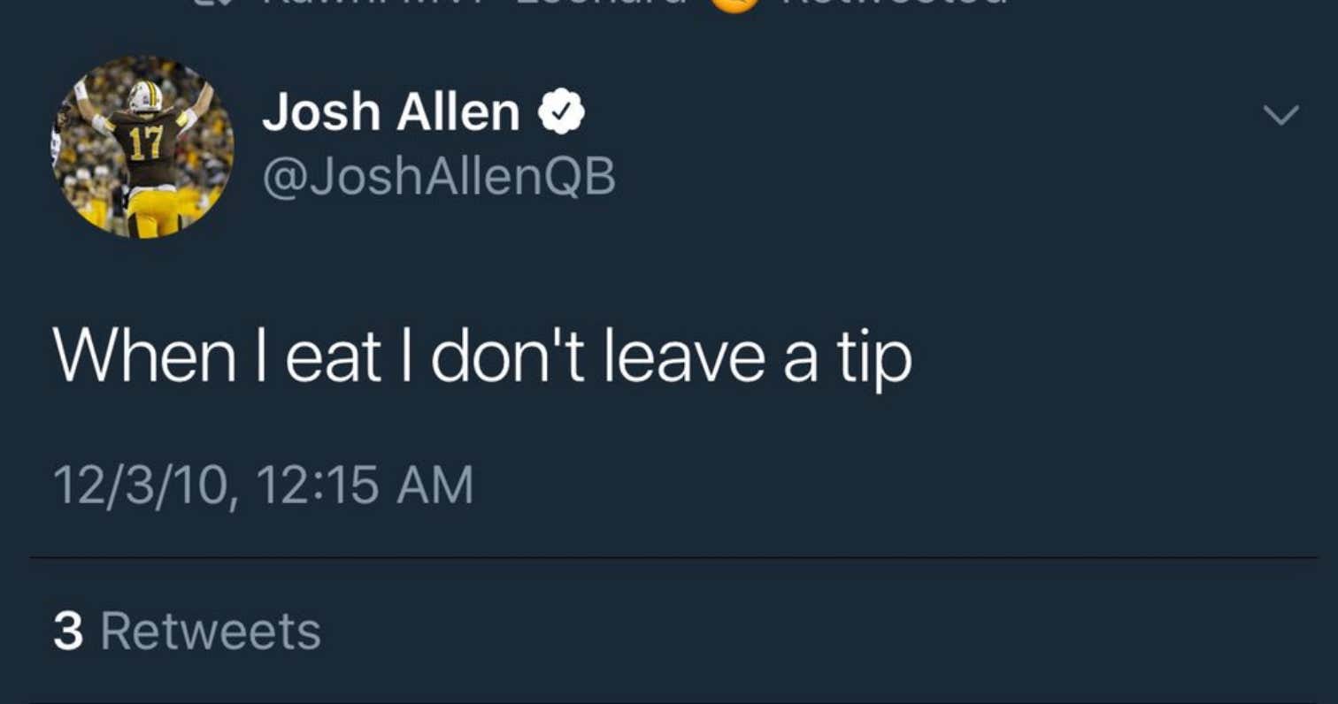 Ugly Josh Allen tweets emerge at the worst time