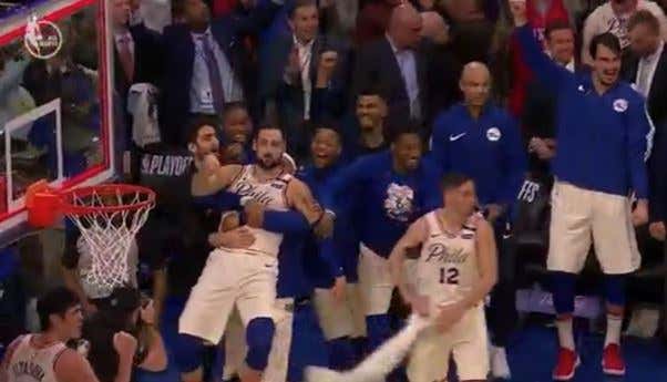 the sixers dropping confetti