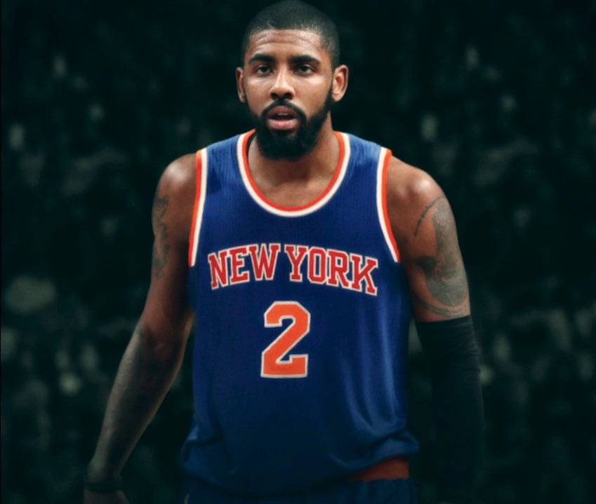 Kyrie irving deals in knicks jersey