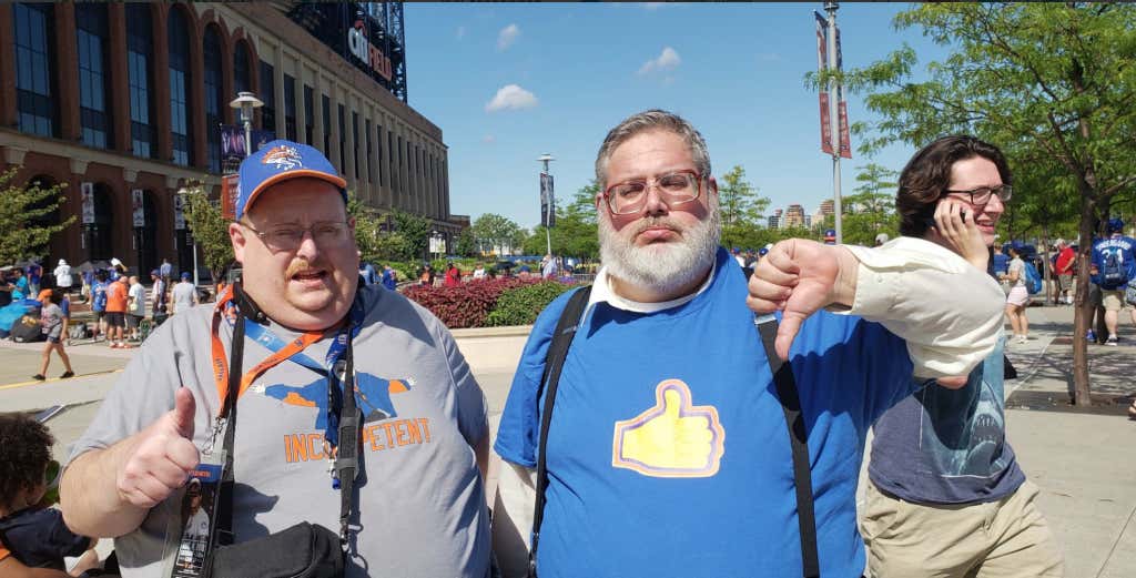 Frank The Tank And Thumbs Down Guy Met At Citi Field To Form An Unholy