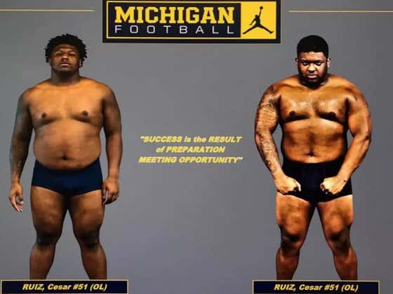 Michigan Football's Technique For Before And After Offseason Workouts Photos Will Make You Laugh
