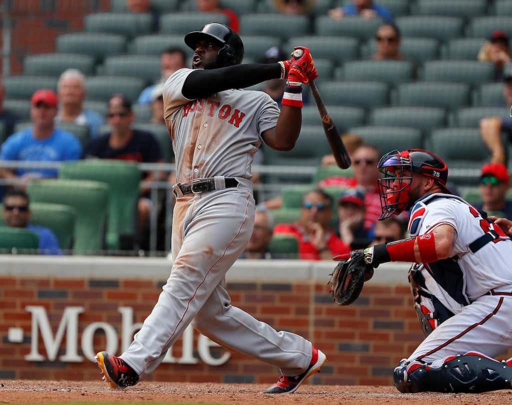 The Red Sox Were Trailing 7 1 In 8th Inning With Their Day Game Boston Red Sox V Atlanta Braves
