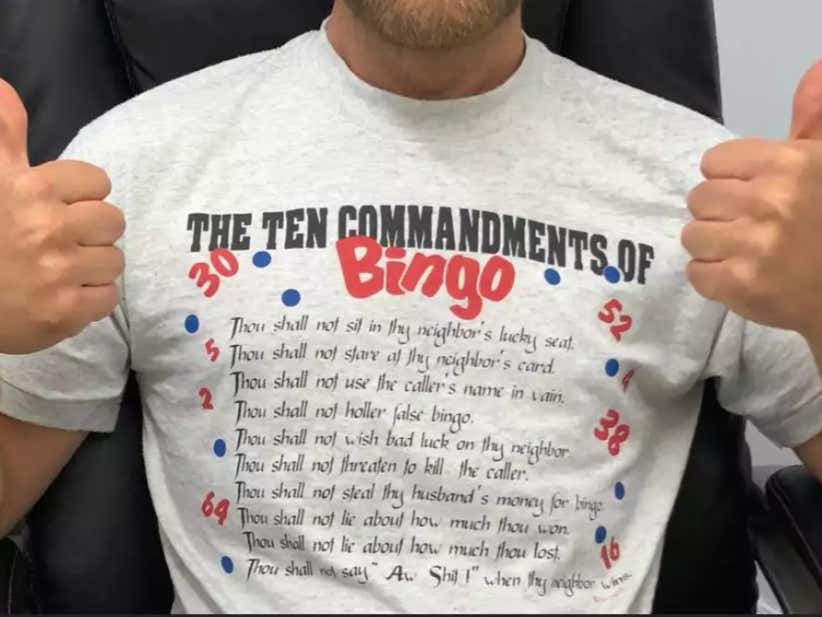 My 10 Commandments of Bingo Shirt Is All The Rage Today