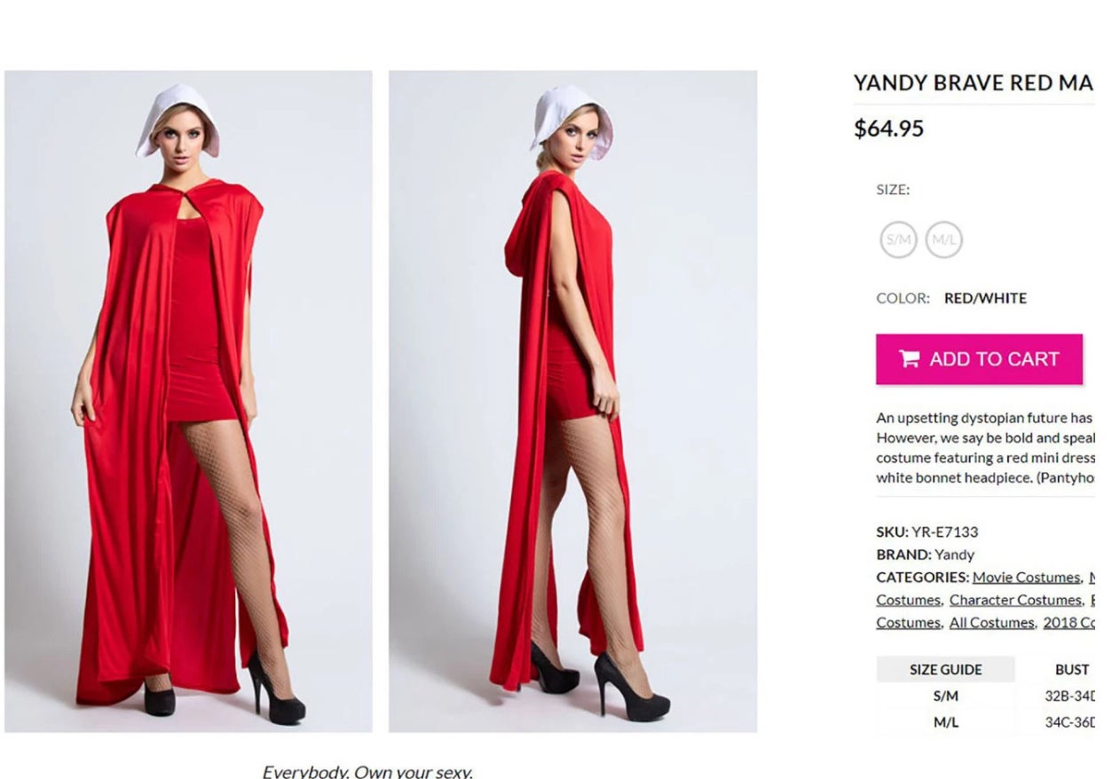 People Are Mad Online About This Handmaid's Tale Sexy Halloween Costume