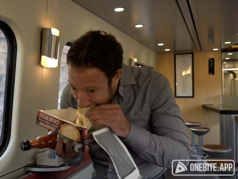 Barstool Pizza Review - Amtrak Cafe Car Presented By Frank's RedHot