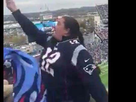 This Classy Understated Patriots Fan Picked A Bad Day To Tear Appart A Tennessee Titans Flag