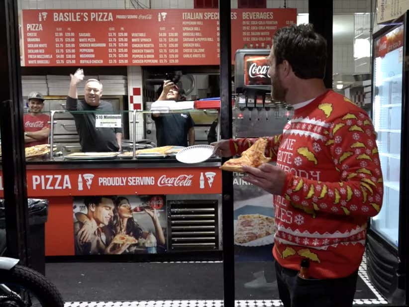 Barstool Pizza Review - Basile's Pizza (Hoboken,NJ) Presented By Frank's RedHot