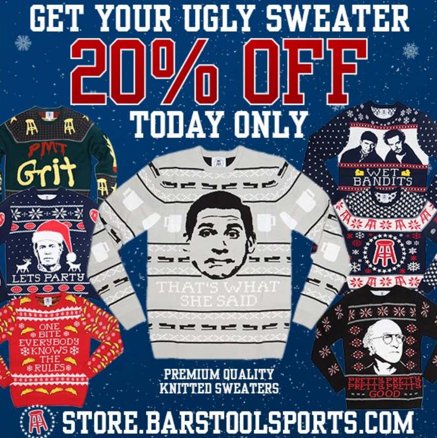 2 Hours Left For 20 Off Xmas Sweaters Because Paying Full Price Is For