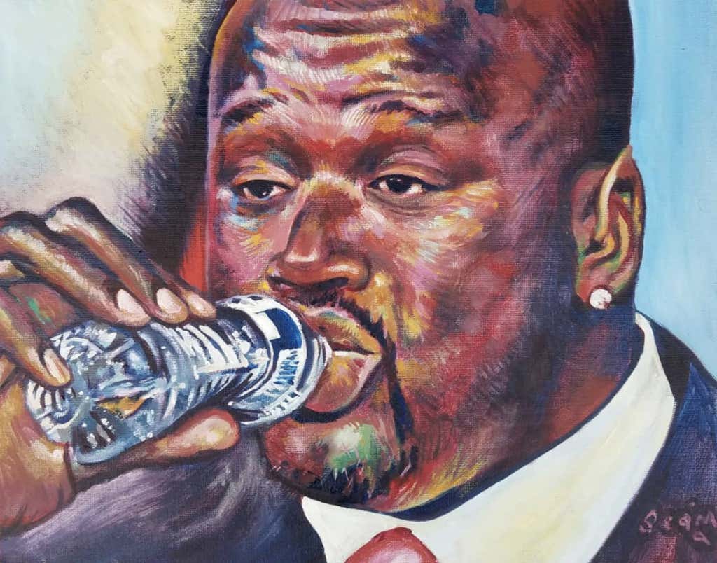 I Need This Shaq Mural For My Home Office Immediately Barstool