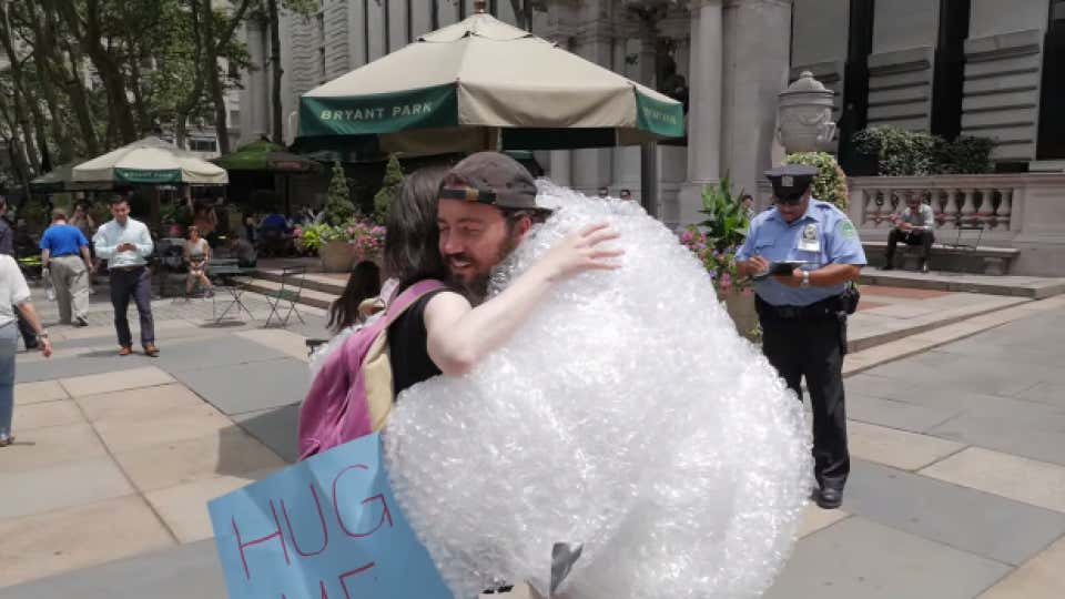 bubble wrap wedding dress