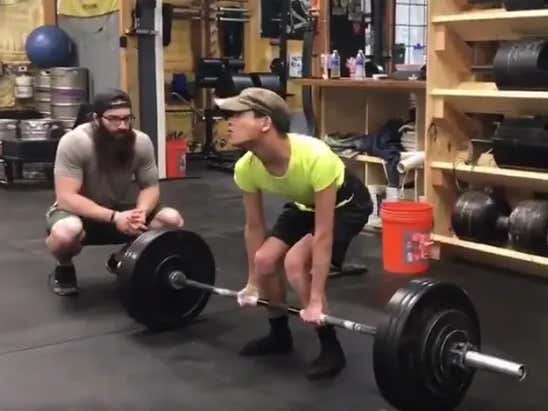 Young Fella With Cerebral Palsy DOMINATES His Deadlift Like A Beast