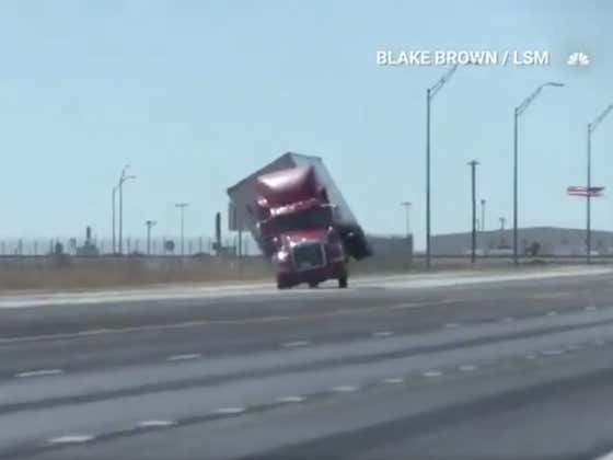 Bomb Cyclone Winds In Texas Blew Over A Semi Truck Like It Was A Piece Of Paper