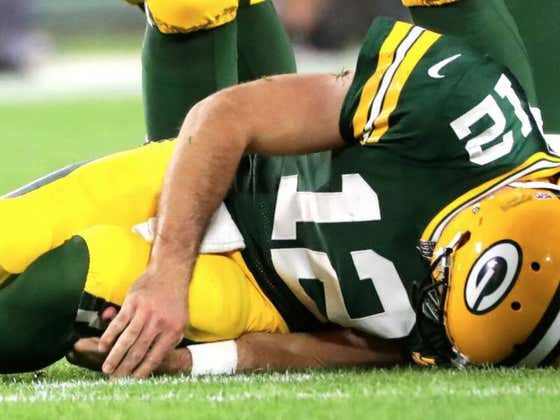Aaron Rodgers Reveals He Played Through a Broken Leg Last Year, But Remember He's a Selfish Guy Who Only Cares About Himself