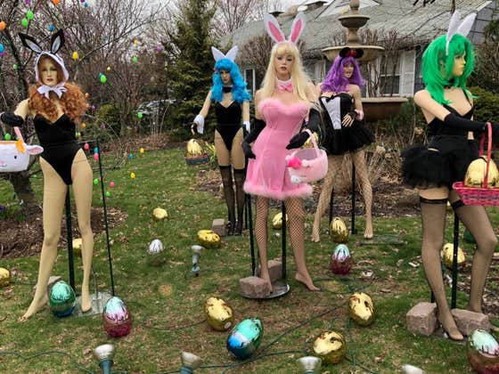 New Jersey Woman Destroys 'Disgusting' Playboy Bunny Easter Display In Front Of News Cameras